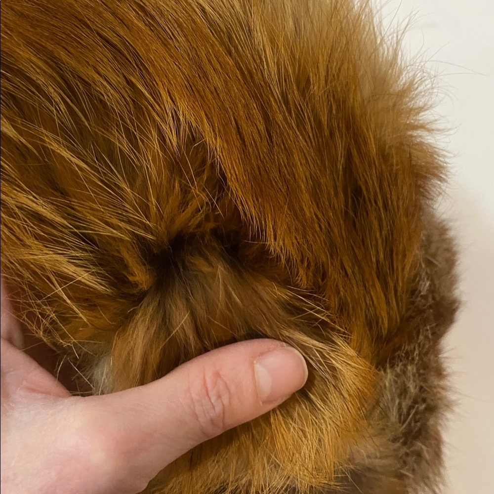 Vintage Brown Fur Hat Genuine Fur Winter Cold Weather Size 52” - Picture 13 of 14